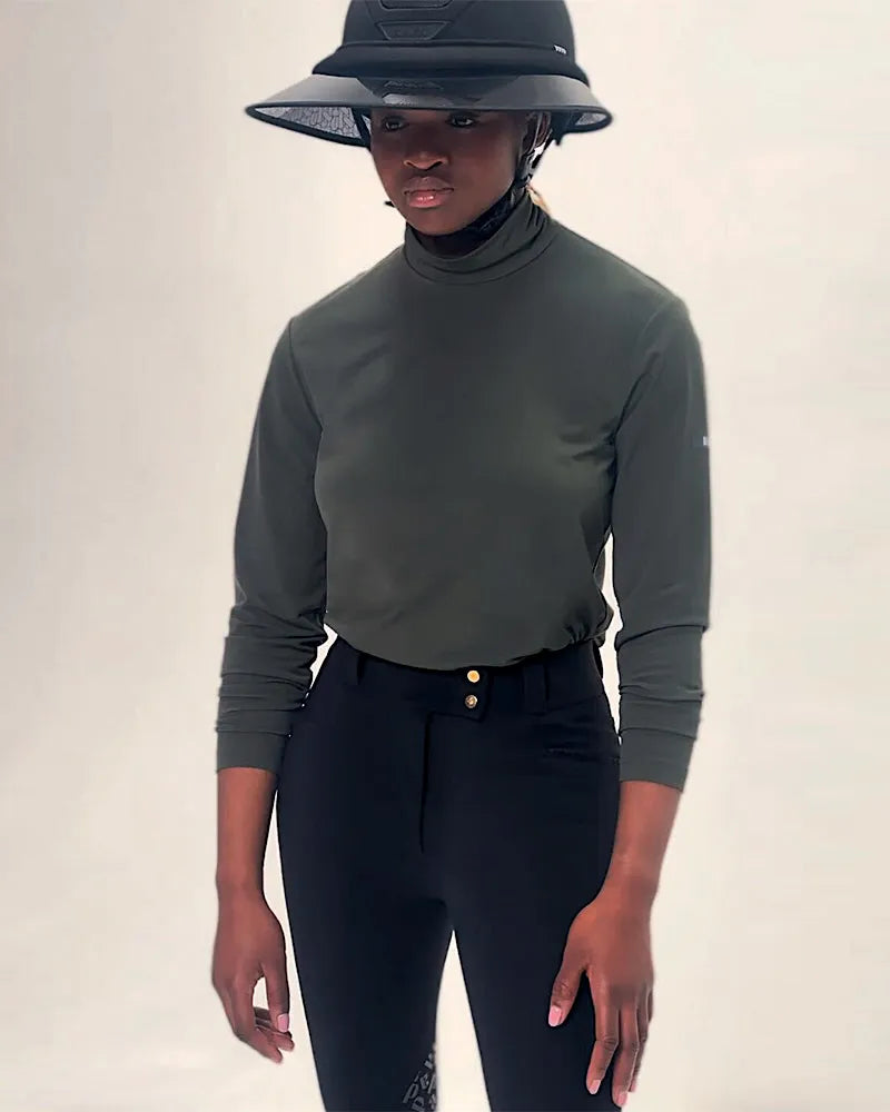 Cisko - T-Shirt technique col montant d'équitation unisexe