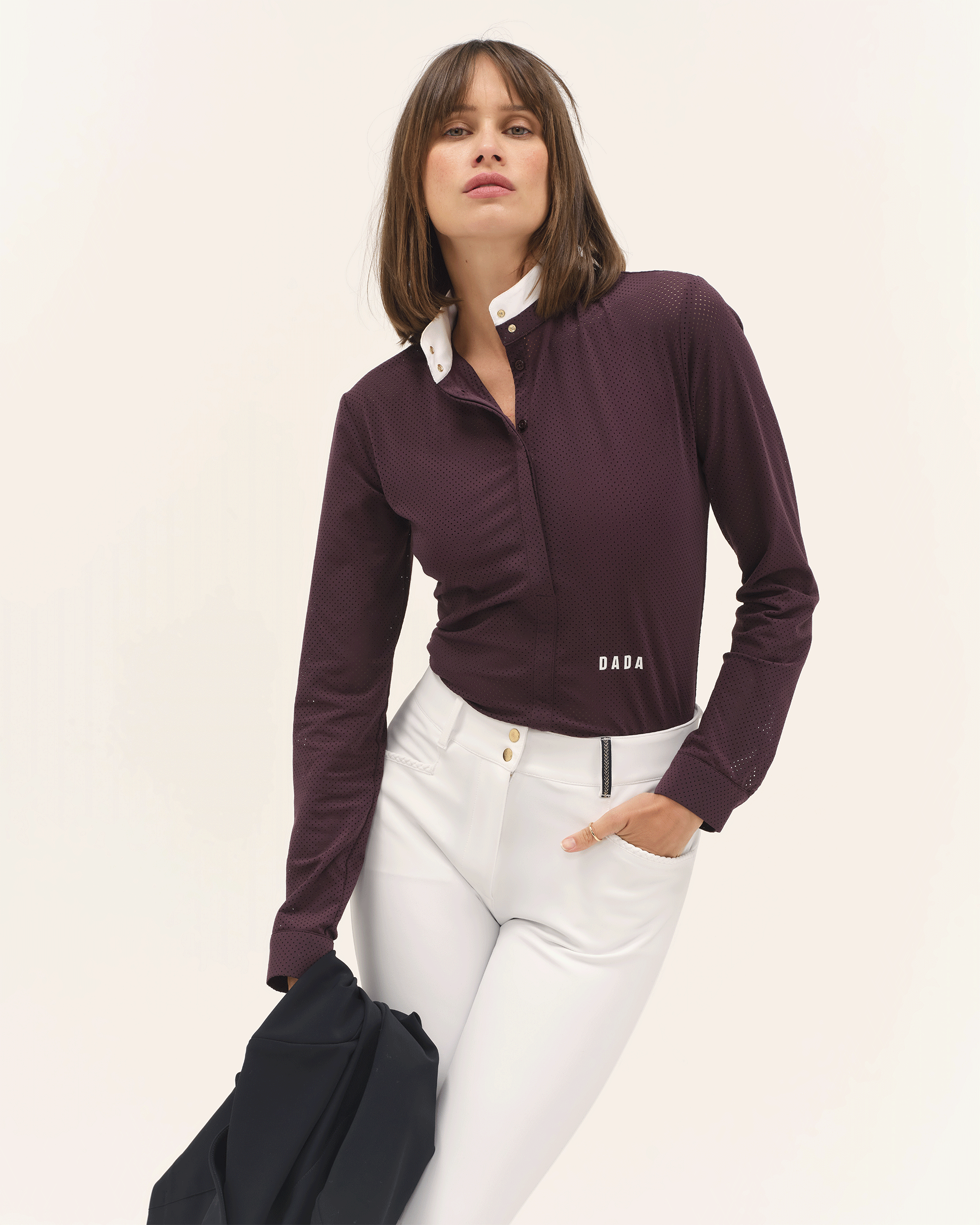 トップス OVY Two Layers Long Sleeve Polo L kaja Helios ML - Long-sleeves riding competition polo shirt – Dada Sport
