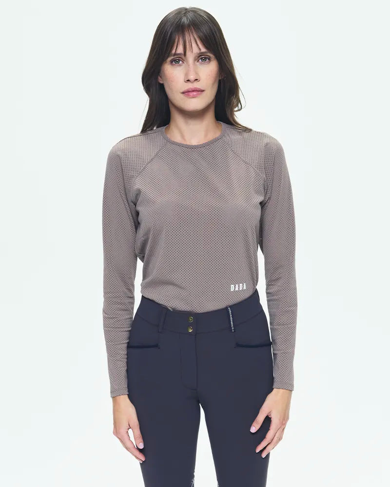 Jazz - T-shirt technique d'équitation manches longues microperforé