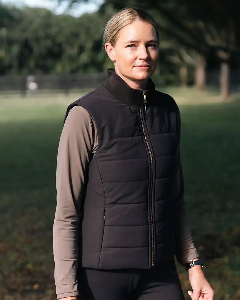 Delaunay - Equestrian sleeveless puffer jacket