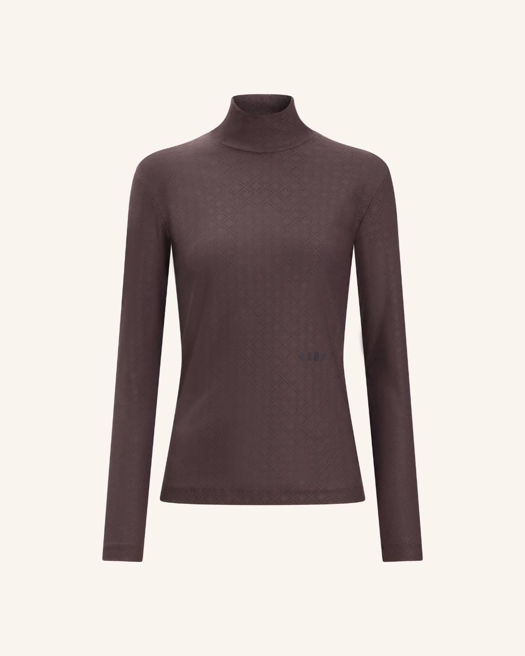 Calder - T-Shirt technique perforé d'équitation col montant Chocolat