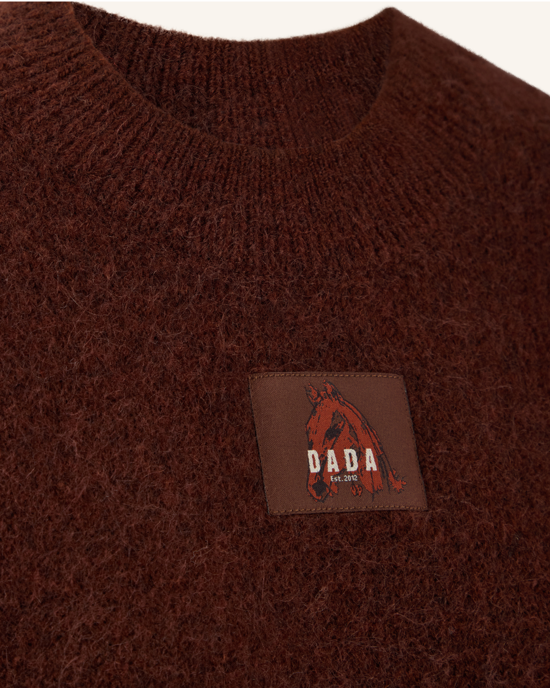 Eclipse - Pull en laine mohair Noisette
