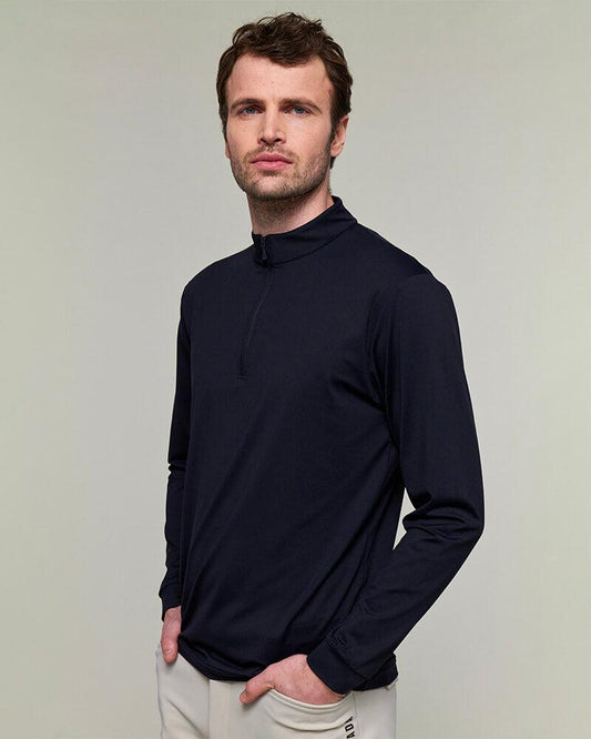 Albe - Long-sleeved technical polo shirt
