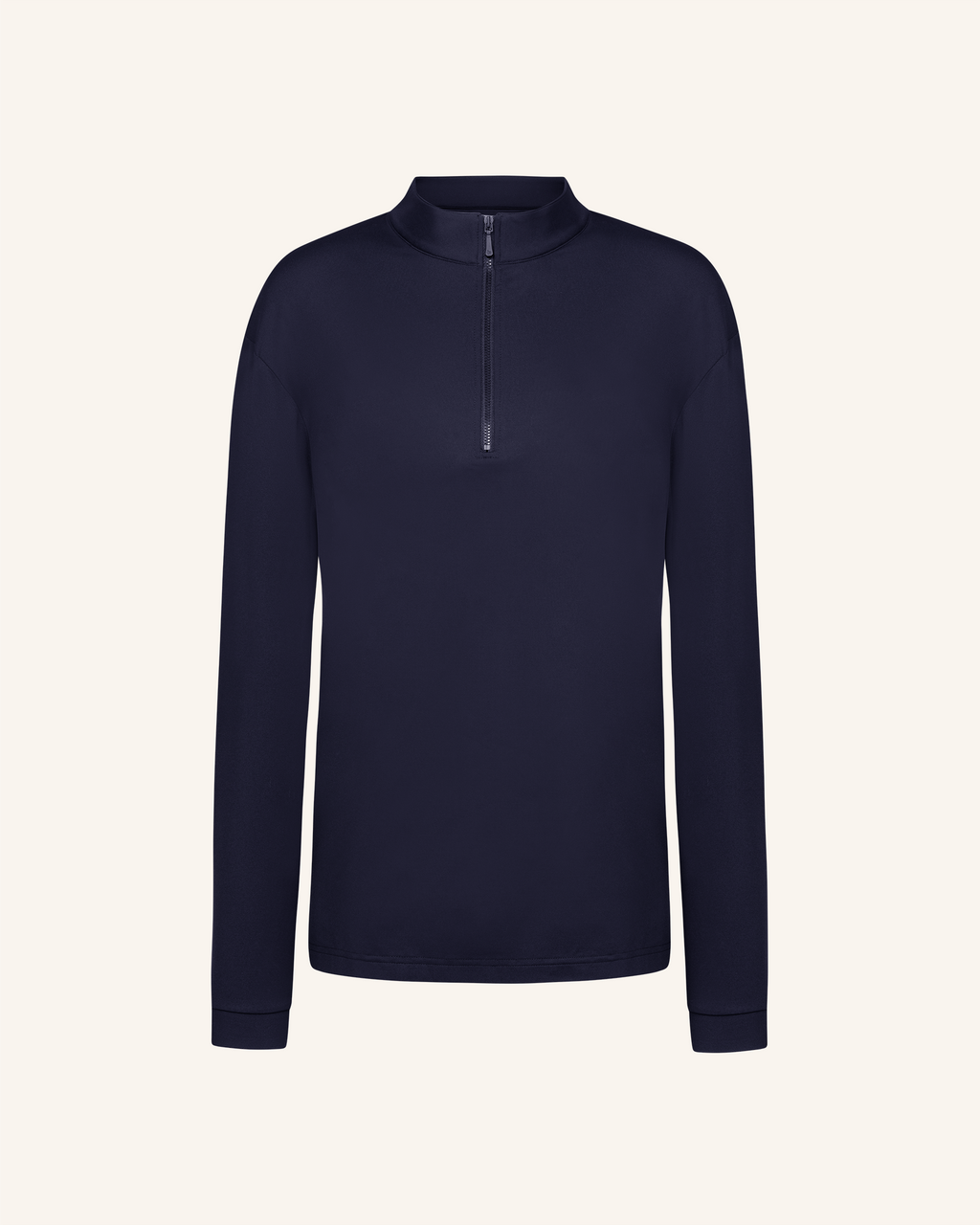 Albe - Technical Long-Sleeve Equestrian Polo Navy