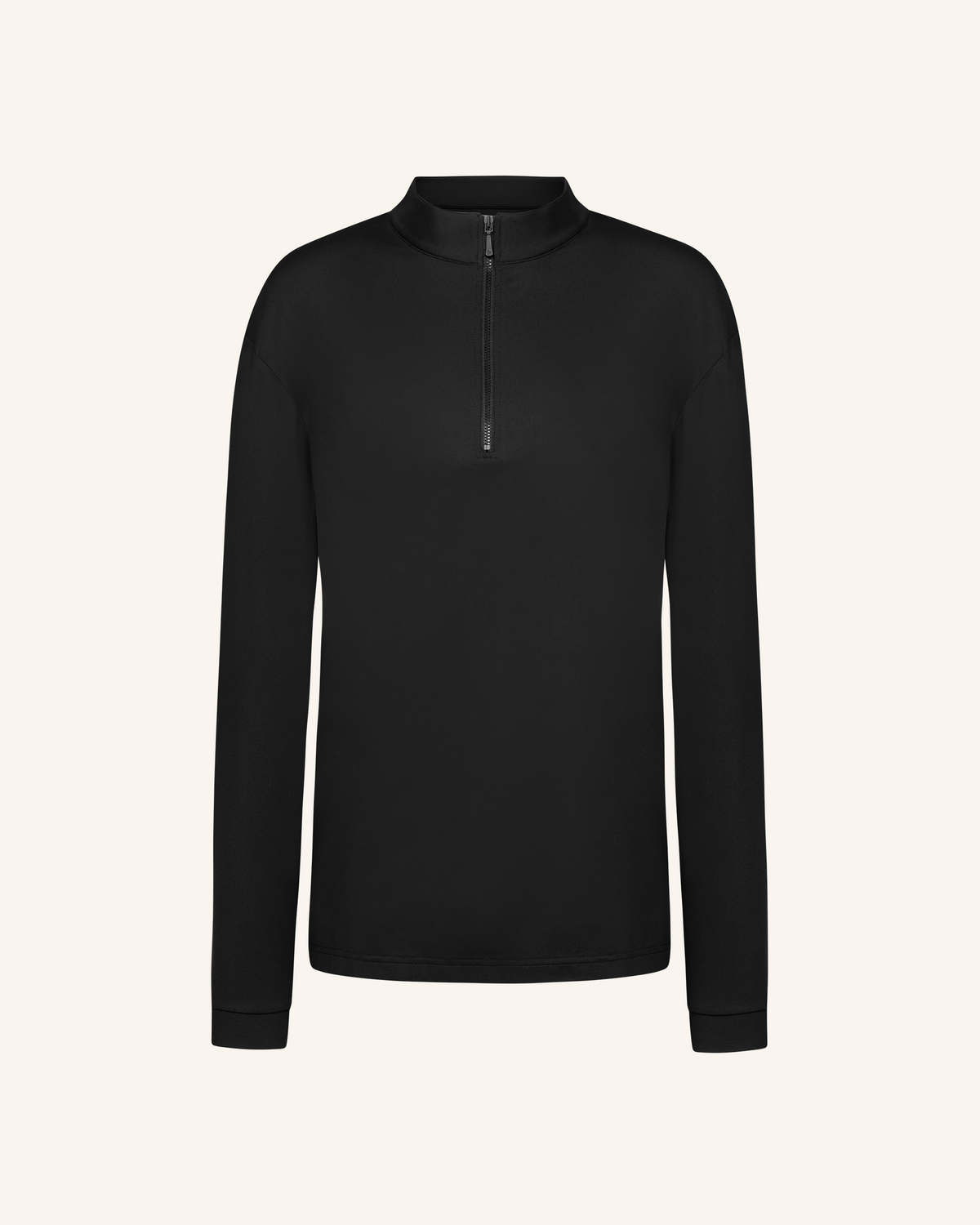 Albe - Technical Long-Sleeve Equestrian Polo Shirt Black