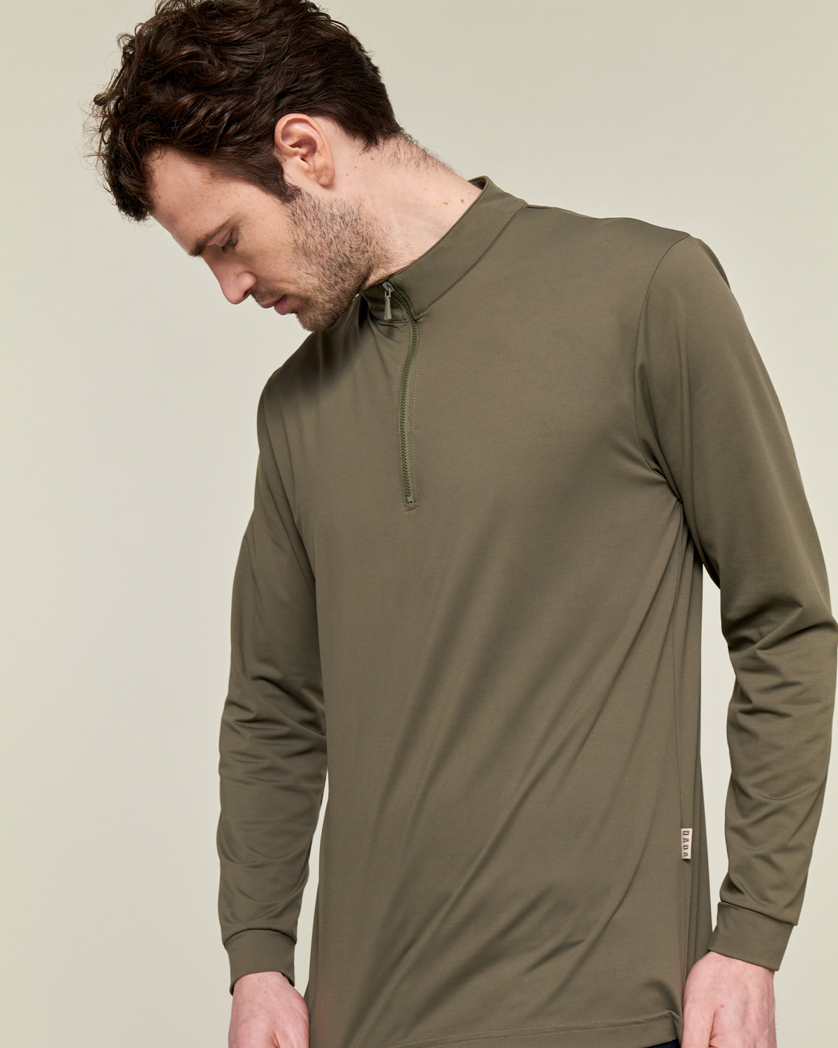 Albe - Technical Long-Sleeve Equestrian Polo Olive