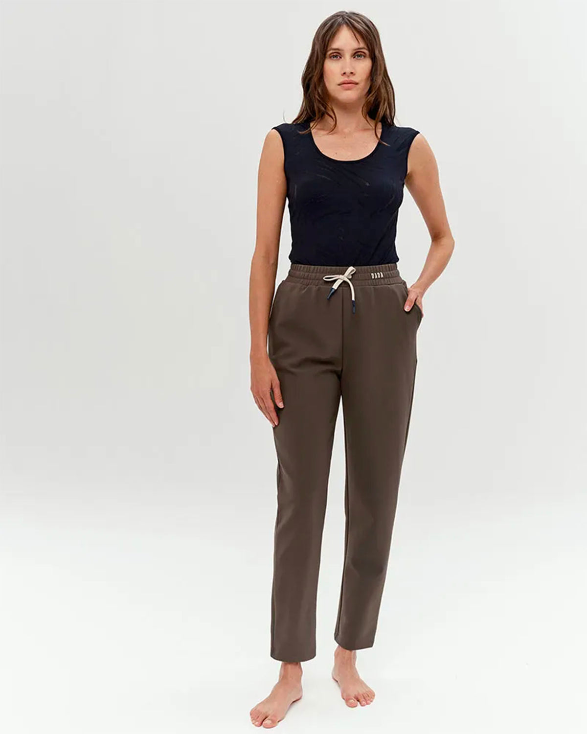 Ali - Pantalon technique très doux Green Bronze
