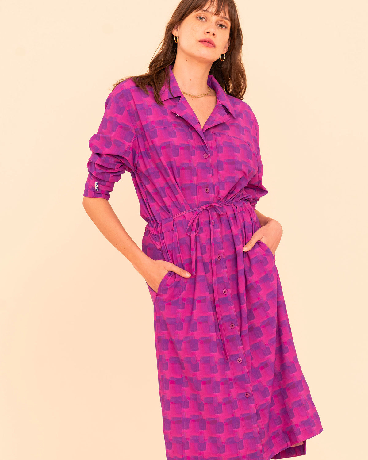 Aramis - Pink Print Shirt Dress