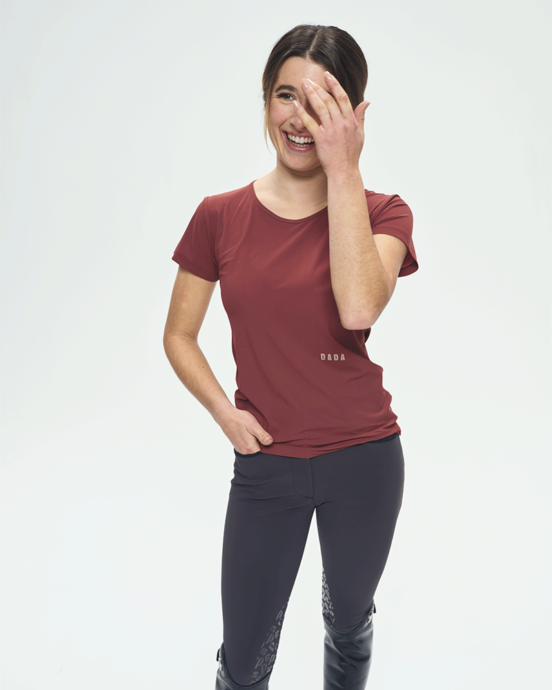 Betty - Equestrian technique T-shirt Terra cotta