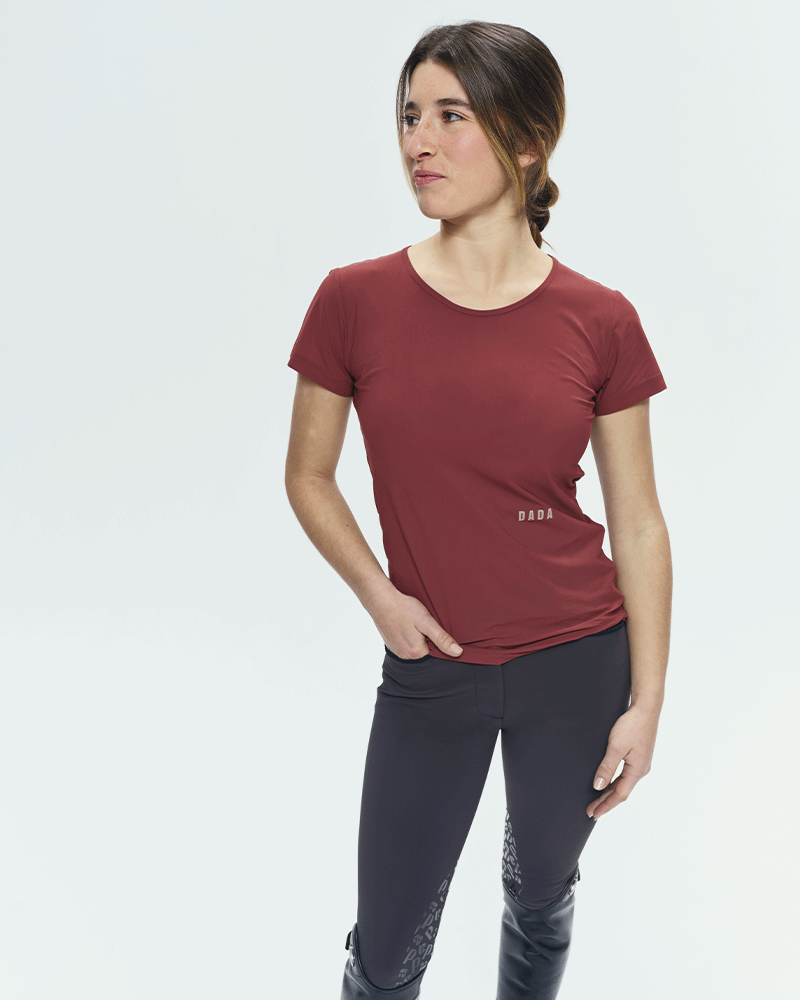 Betty - Equestrian technique T-shirt Terra cotta
