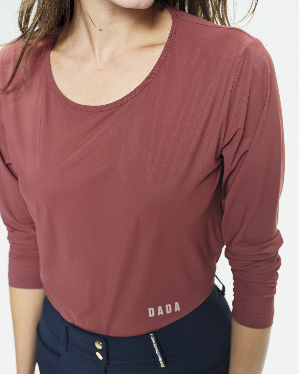 Betty ML - T-Shirt technique d'équitation Terre de sienne