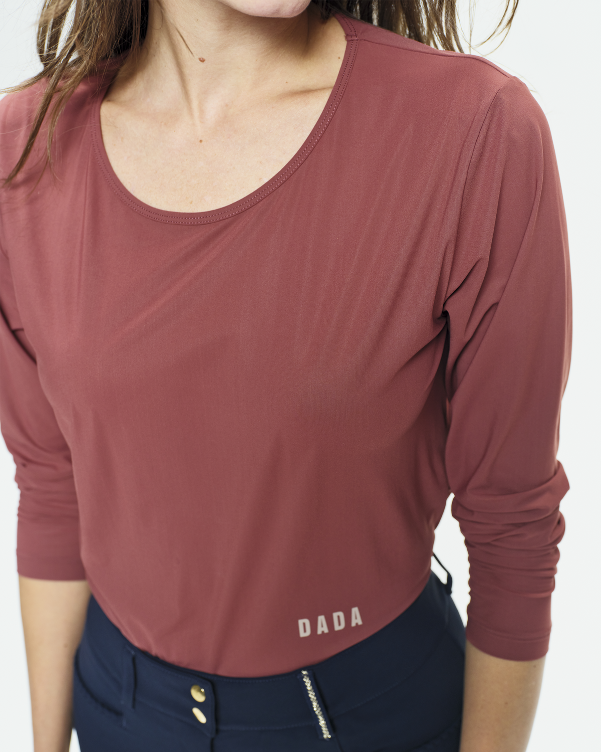 Betty ML - T-Shirt technique d'équitation Terre de sienne
