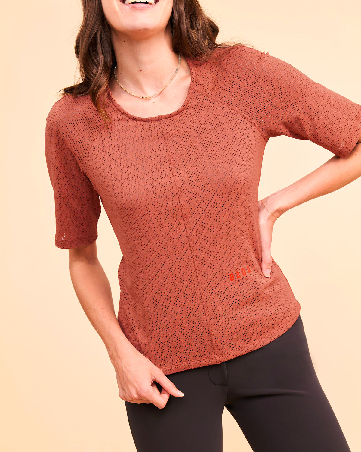 Bibici - Technical short sleeve riding T-shirt Bois de rose