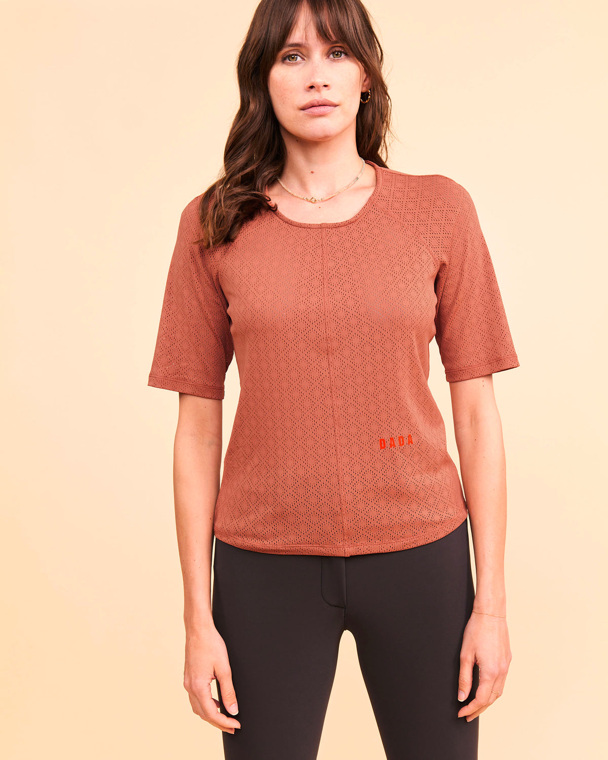 Bibici - T-Shirt technique manches courtes d'équitation Bois de rose
