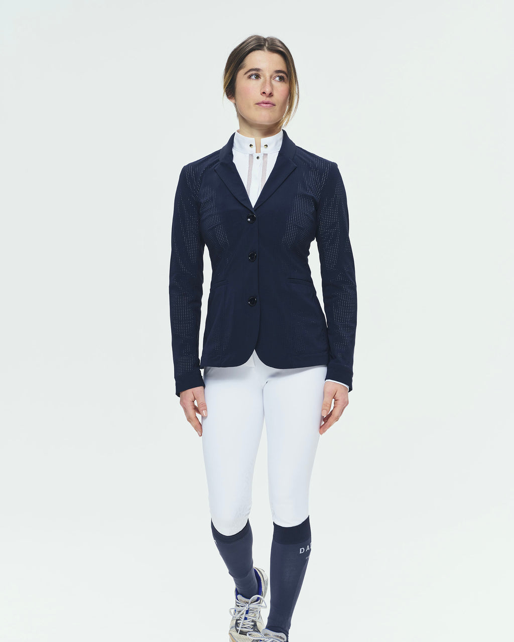 Cadence - Veste de compétition d'équitation micro perforée Marine