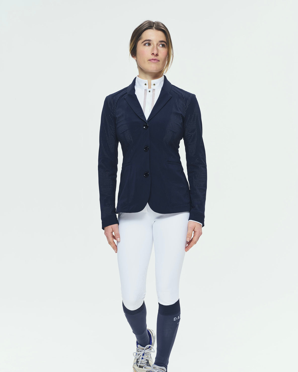Cadence - Veste de compétition d'équitation micro perforée Marine