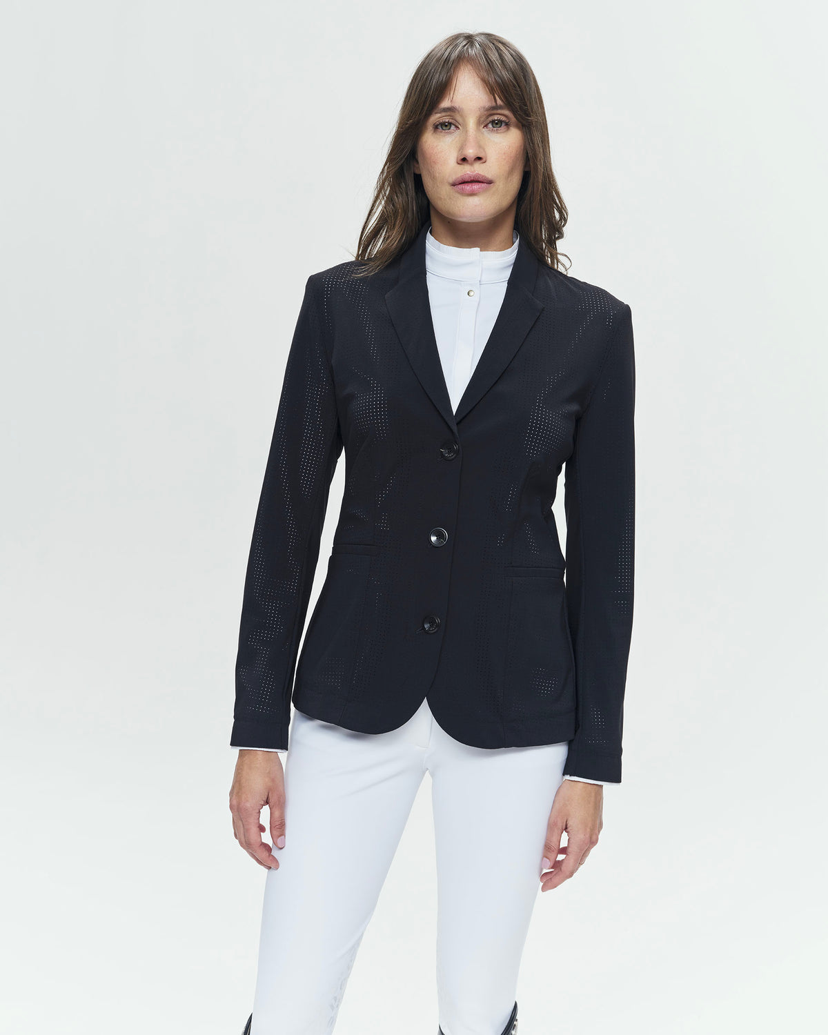 Cadence - Black Micro-Perforated Equestrian Competition Jacket
