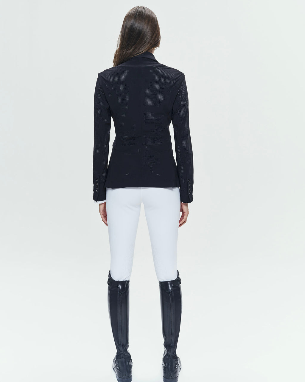 Cadence - Black Micro-Perforated Equestrian Competition Jacket
