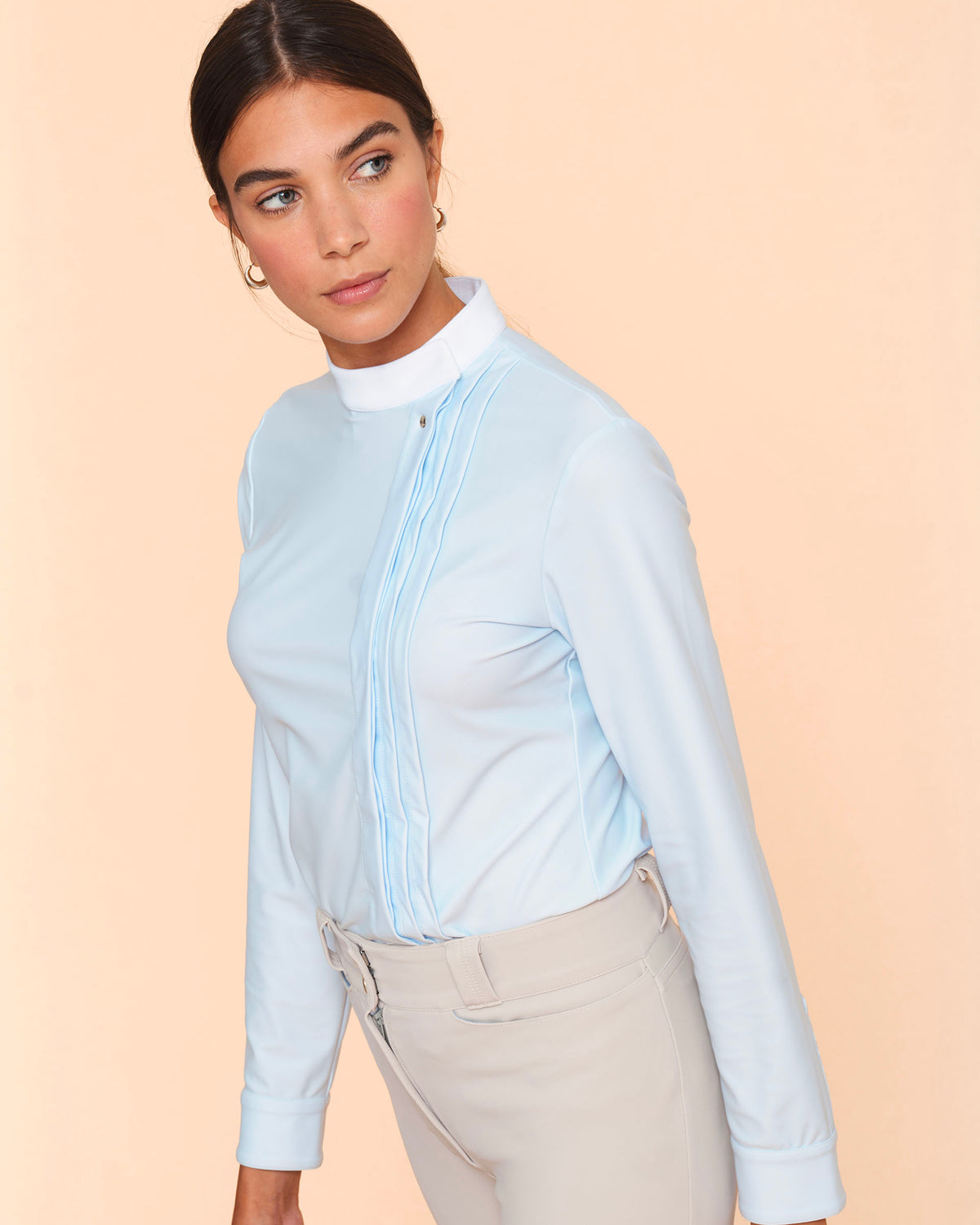 Carlotta - Celeste Long-Sleeve Equestrian Competition Shirt
