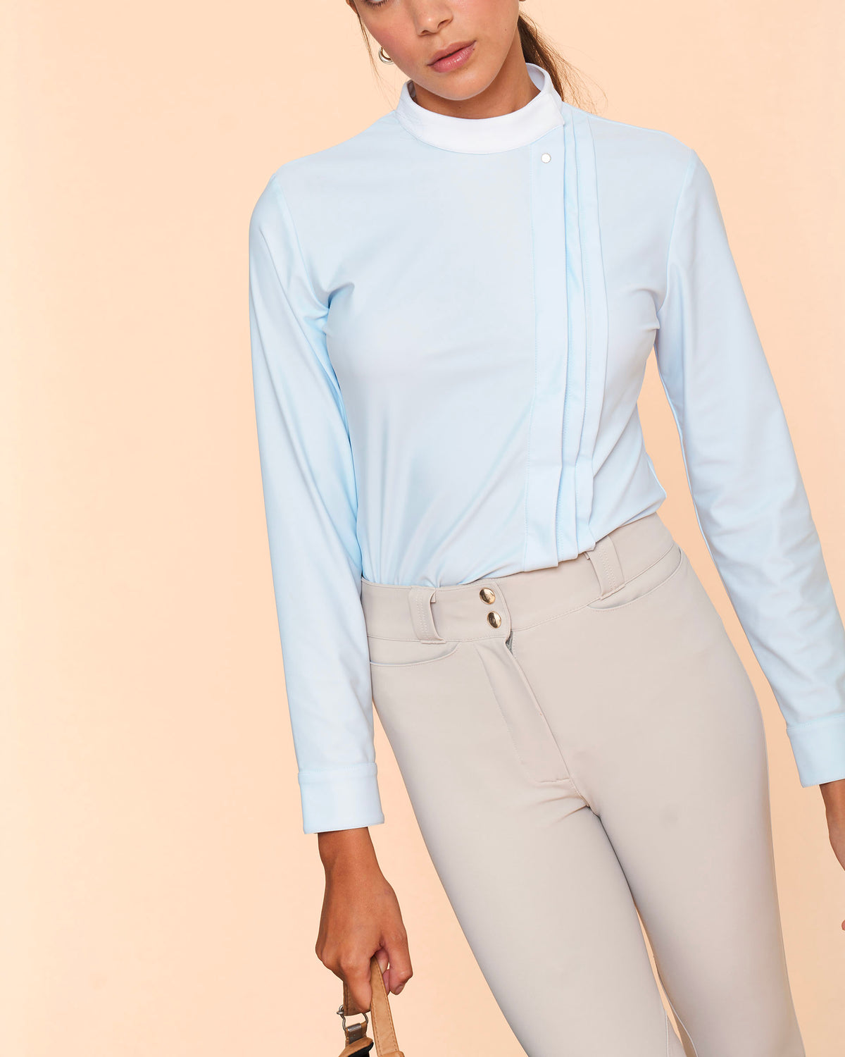 Carlotta - Celeste Long-Sleeve Equestrian Competition Shirt