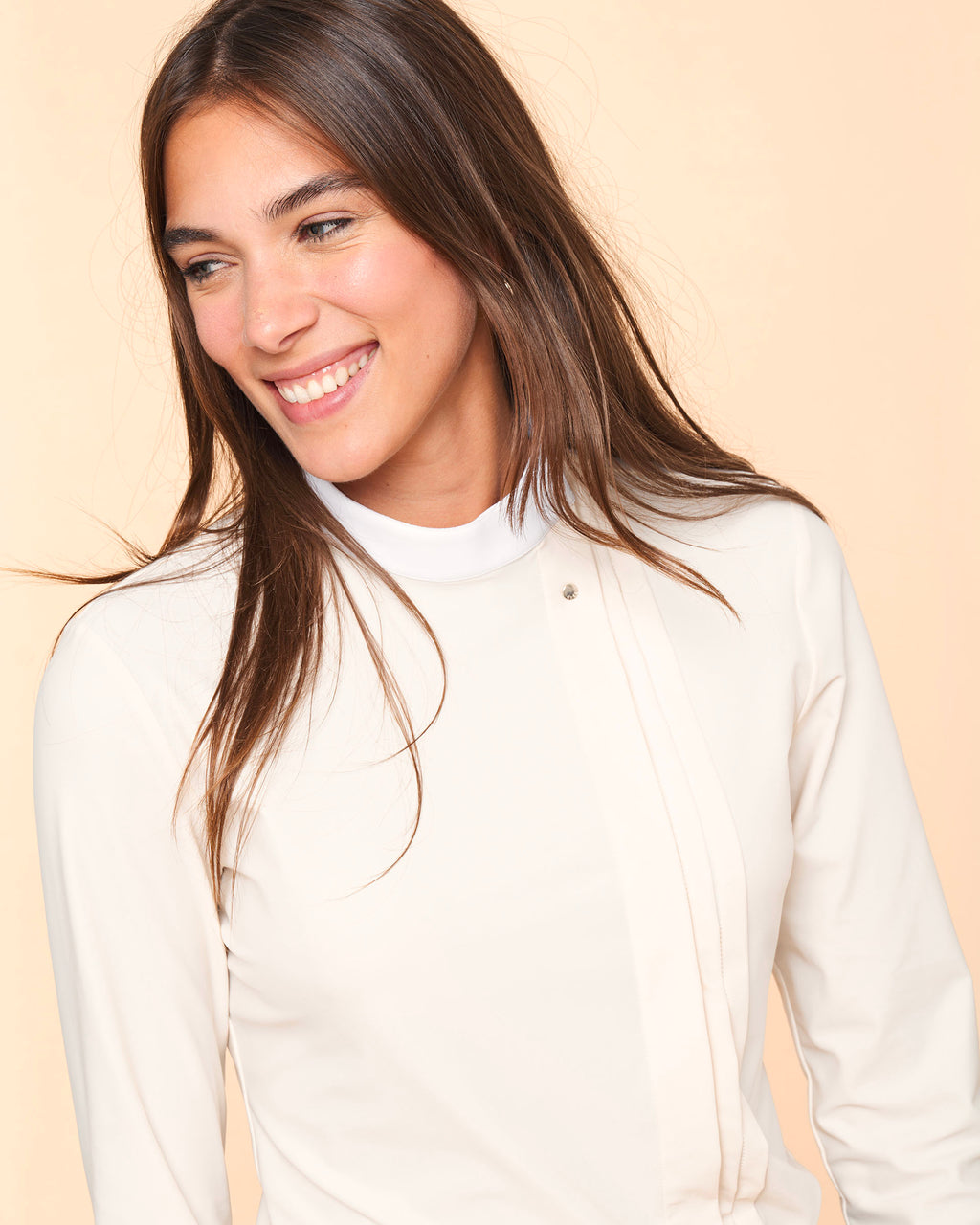 Carlotta - Long-sleeved riding competition shirt Chalk