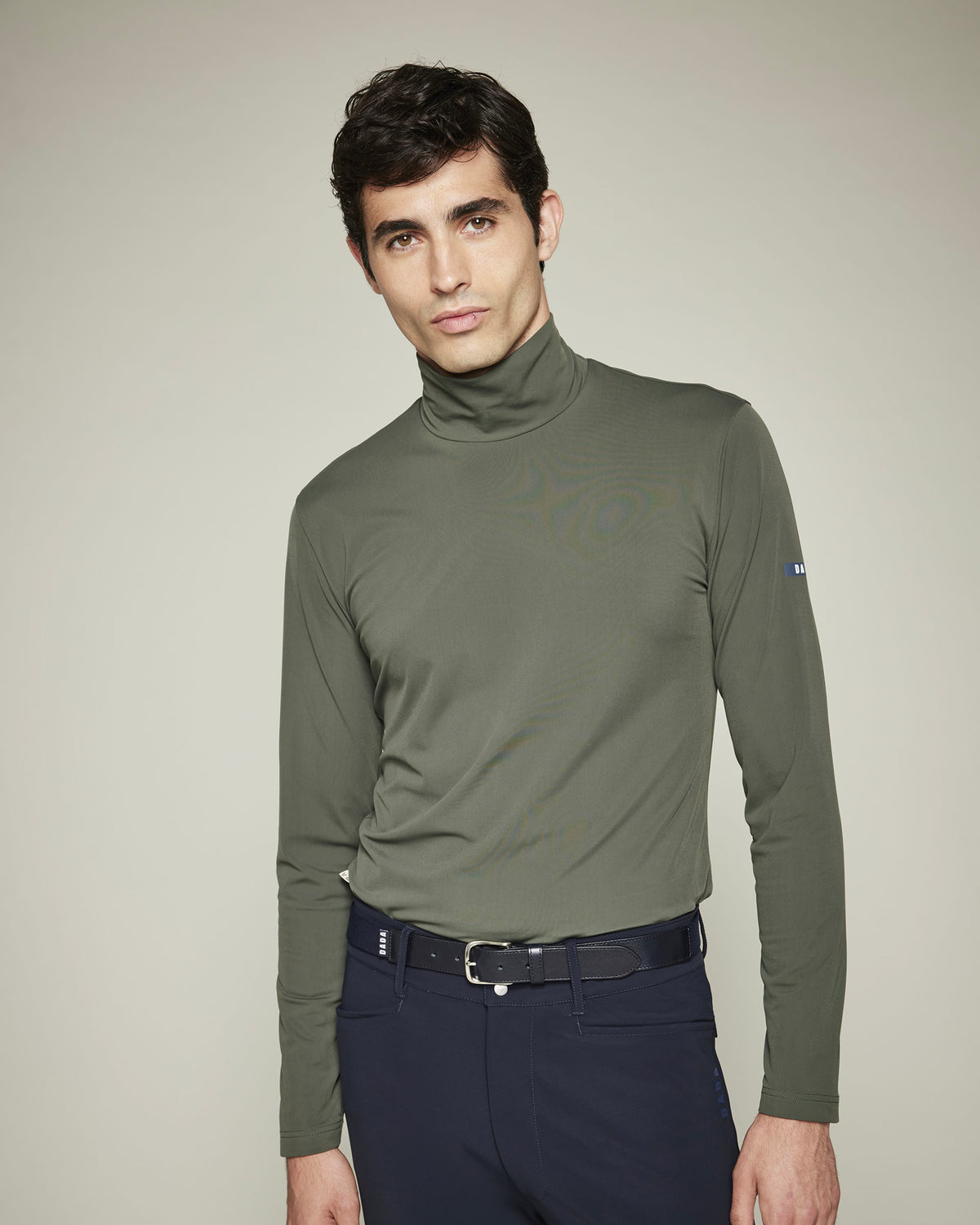 Cisko - Unisex English Green Equestrian Mock-Neck Technical T-Shirt
