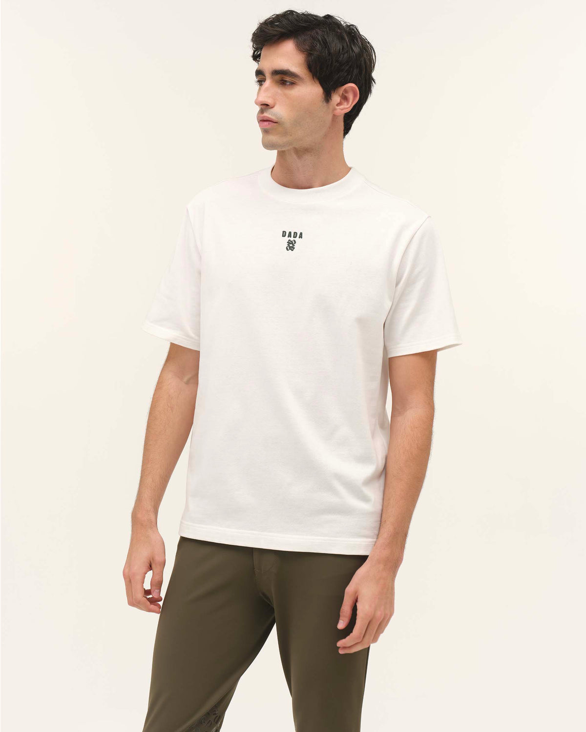 Dandy - Men's White Cotton Equestrian T-Shirt