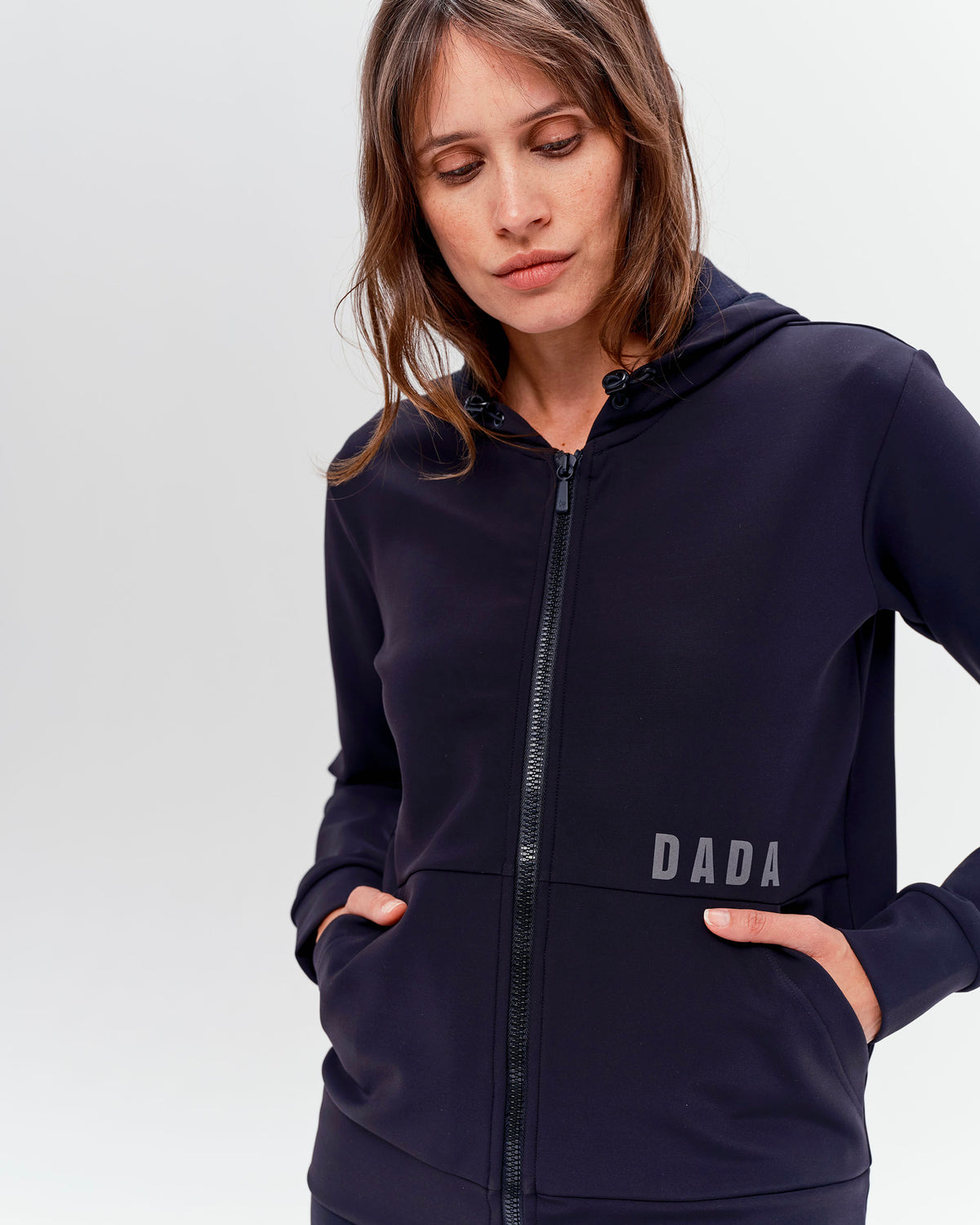 Dexter - Black Unisex Hooded Softshell Riding Jacket
