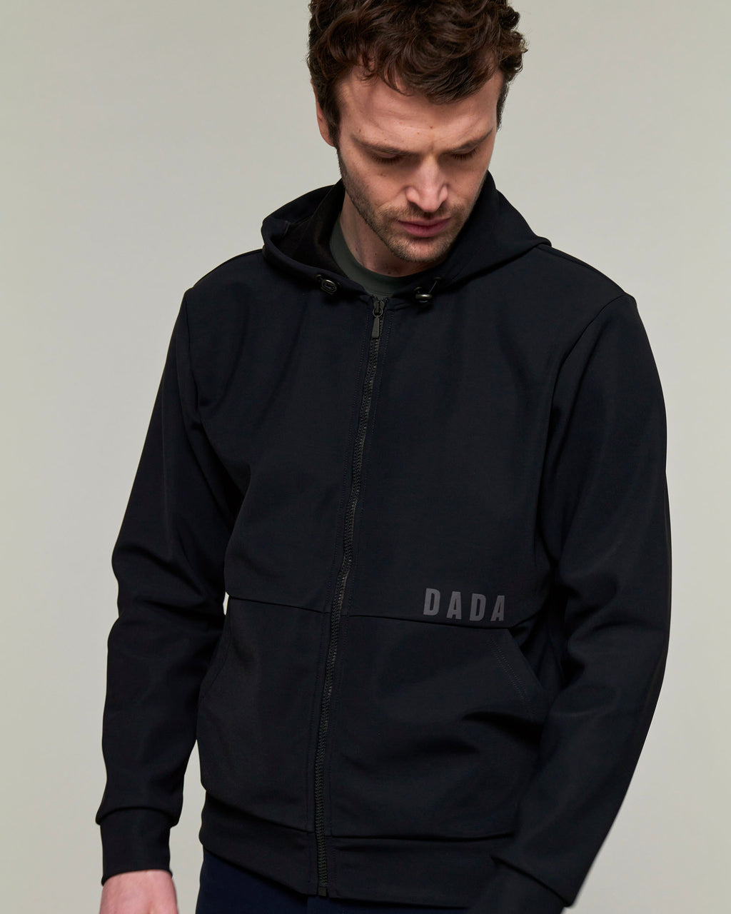 Dexter - Black Unisex Hooded Softshell Riding Jacket