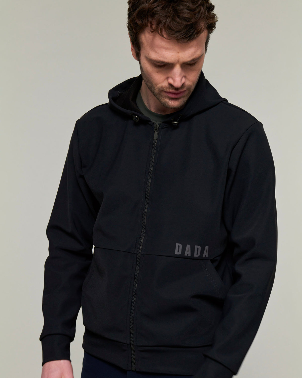 Dexter - Black Unisex Hooded Softshell Riding Jacket