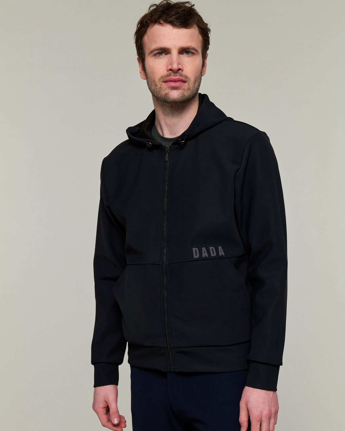 Dexter - Black Unisex Hooded Softshell Riding Jacket