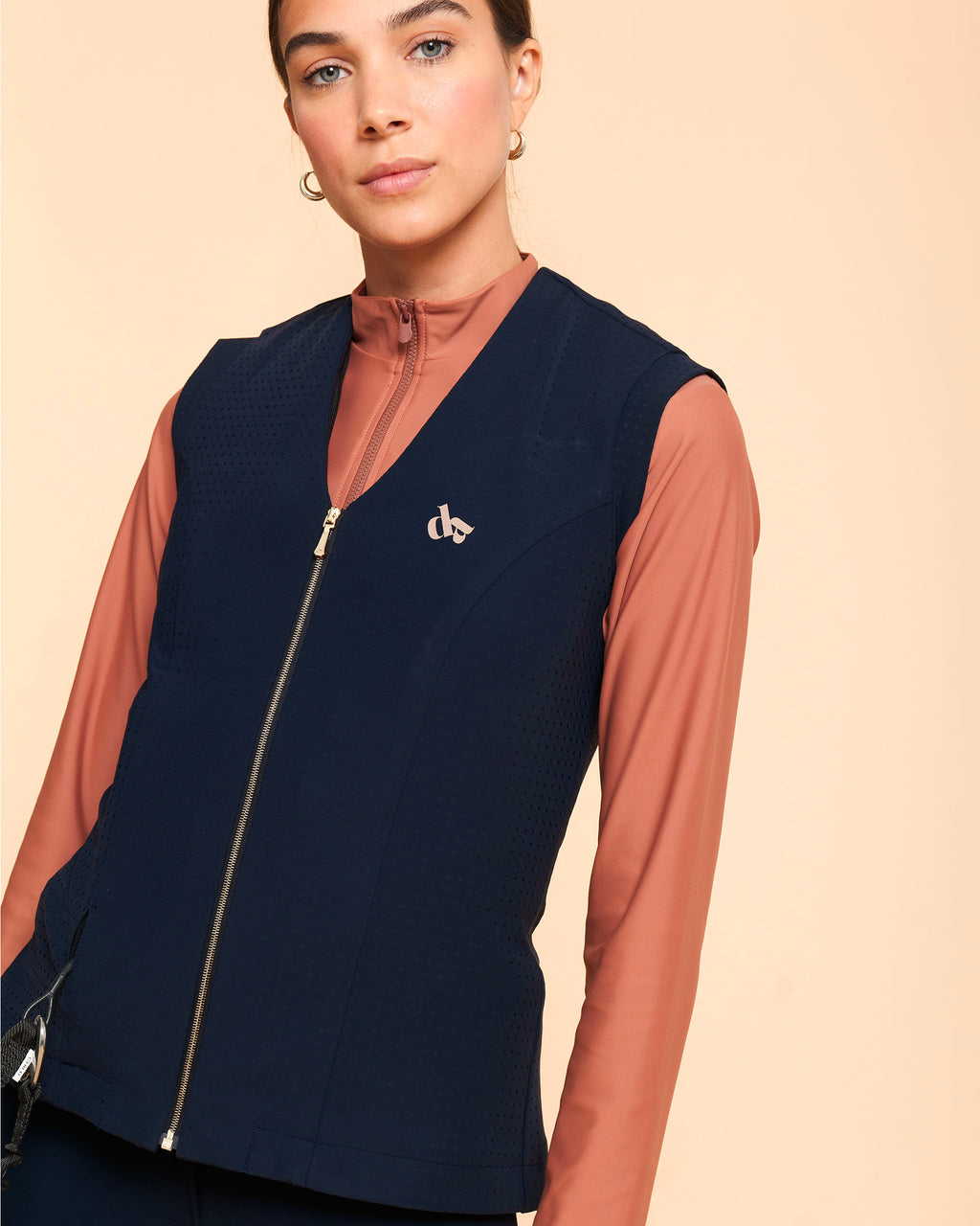 Django - Blouson d'équitation compatible airbag Marine