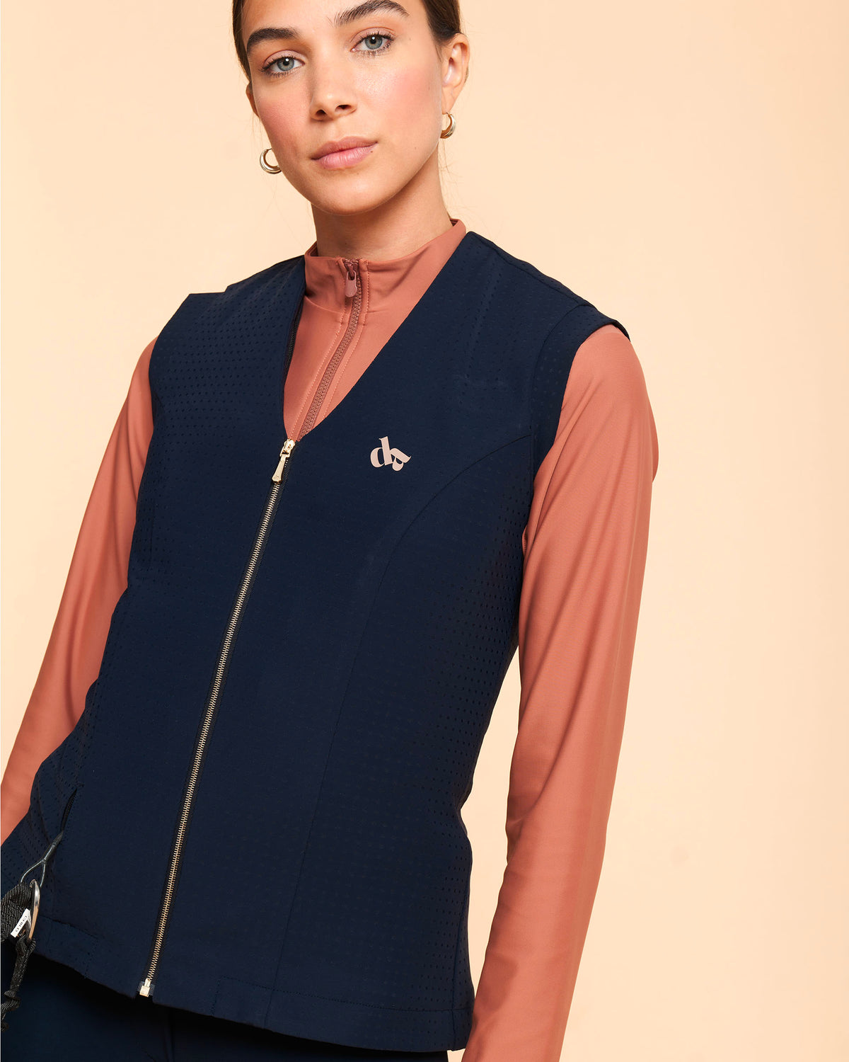 Django - Blouson d'équitation compatible airbag Marine