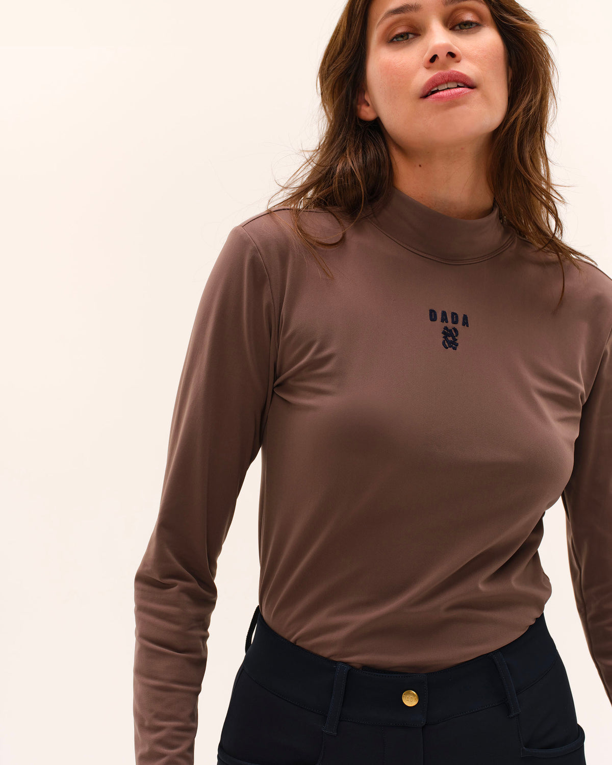 Ernest - T-shirt technique chaud d'équitation Moka