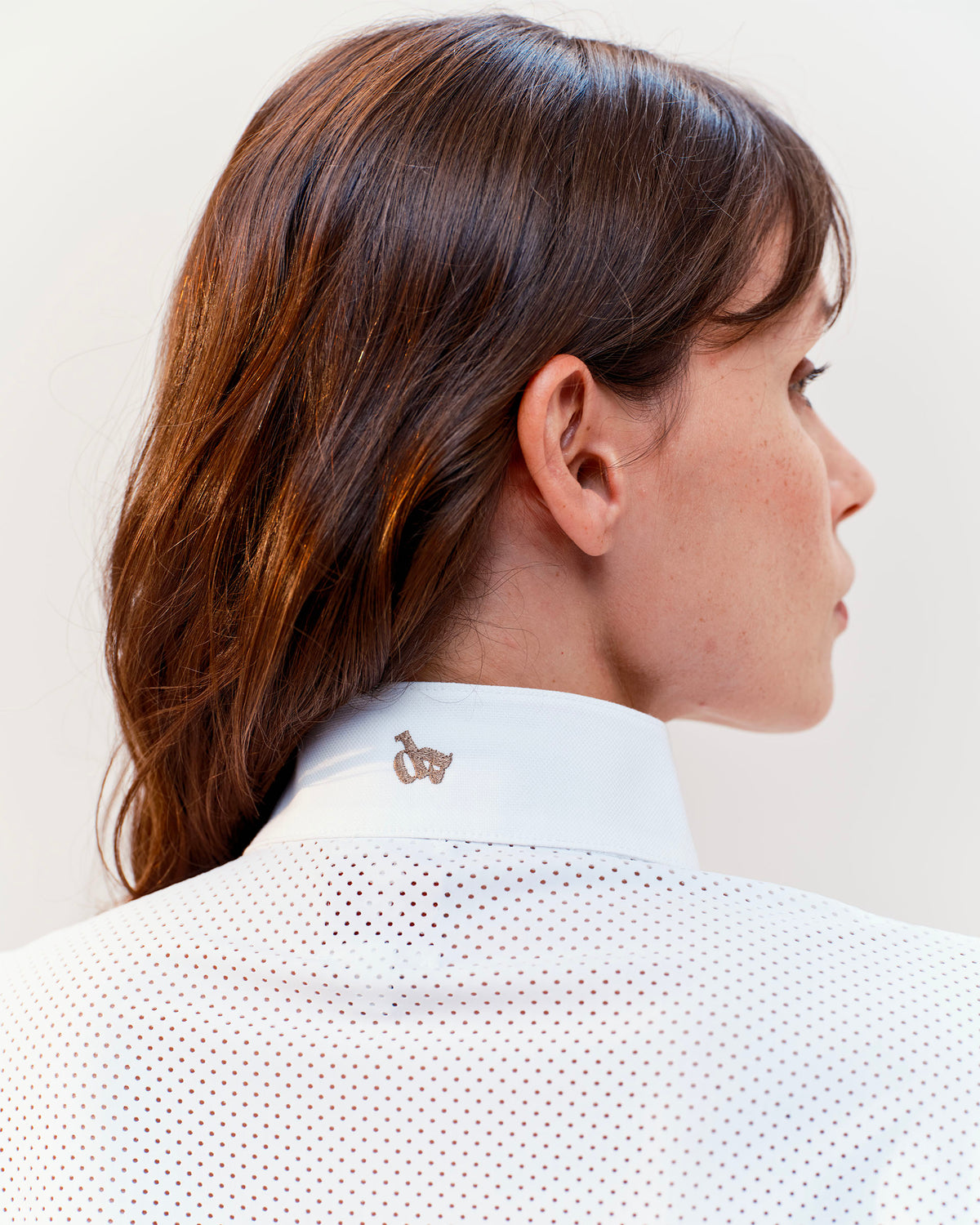Euphoria - White Micro-Perforated Show Jumping Shirt