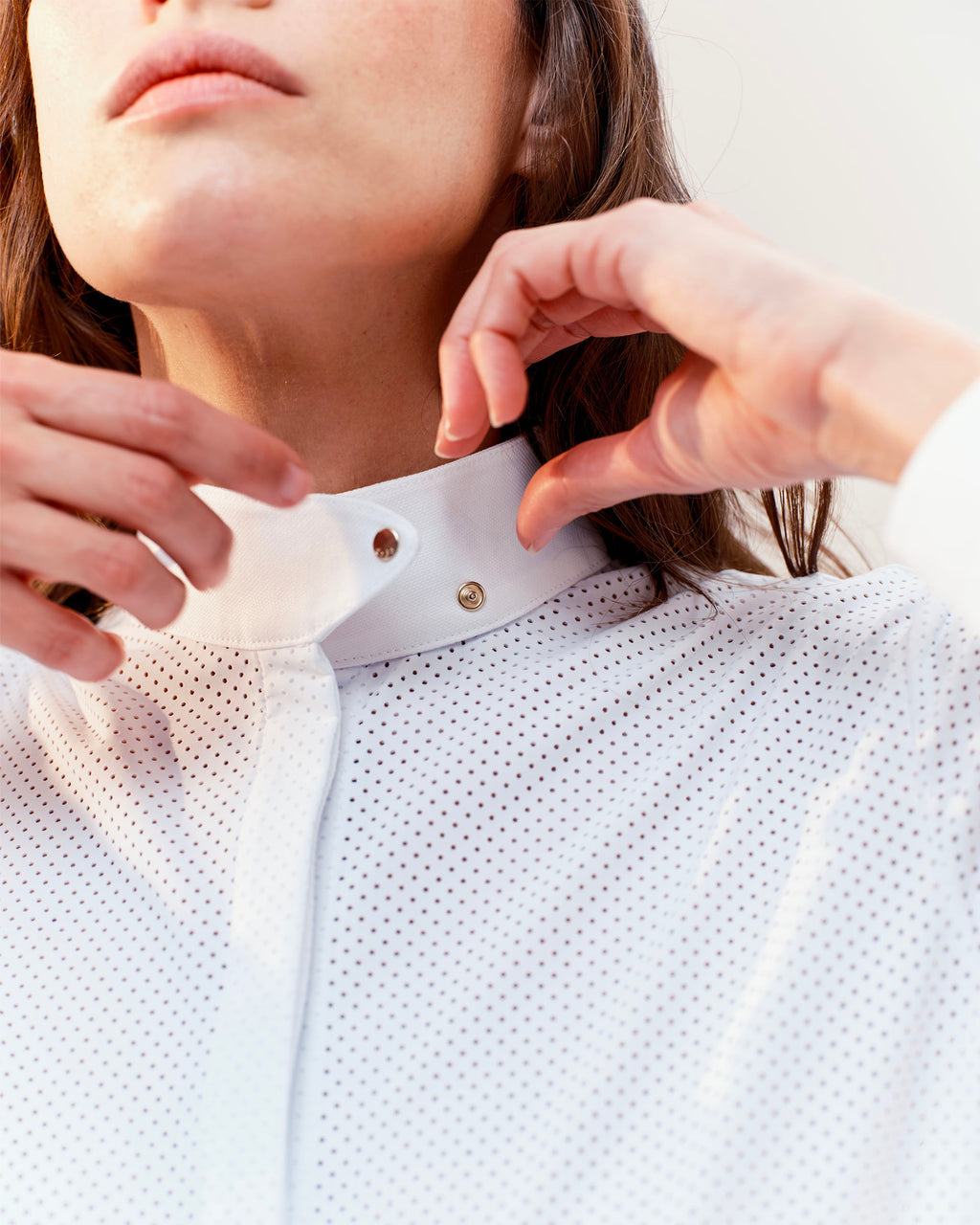 Euphoria - White Micro-Perforated Show Jumping Shirt