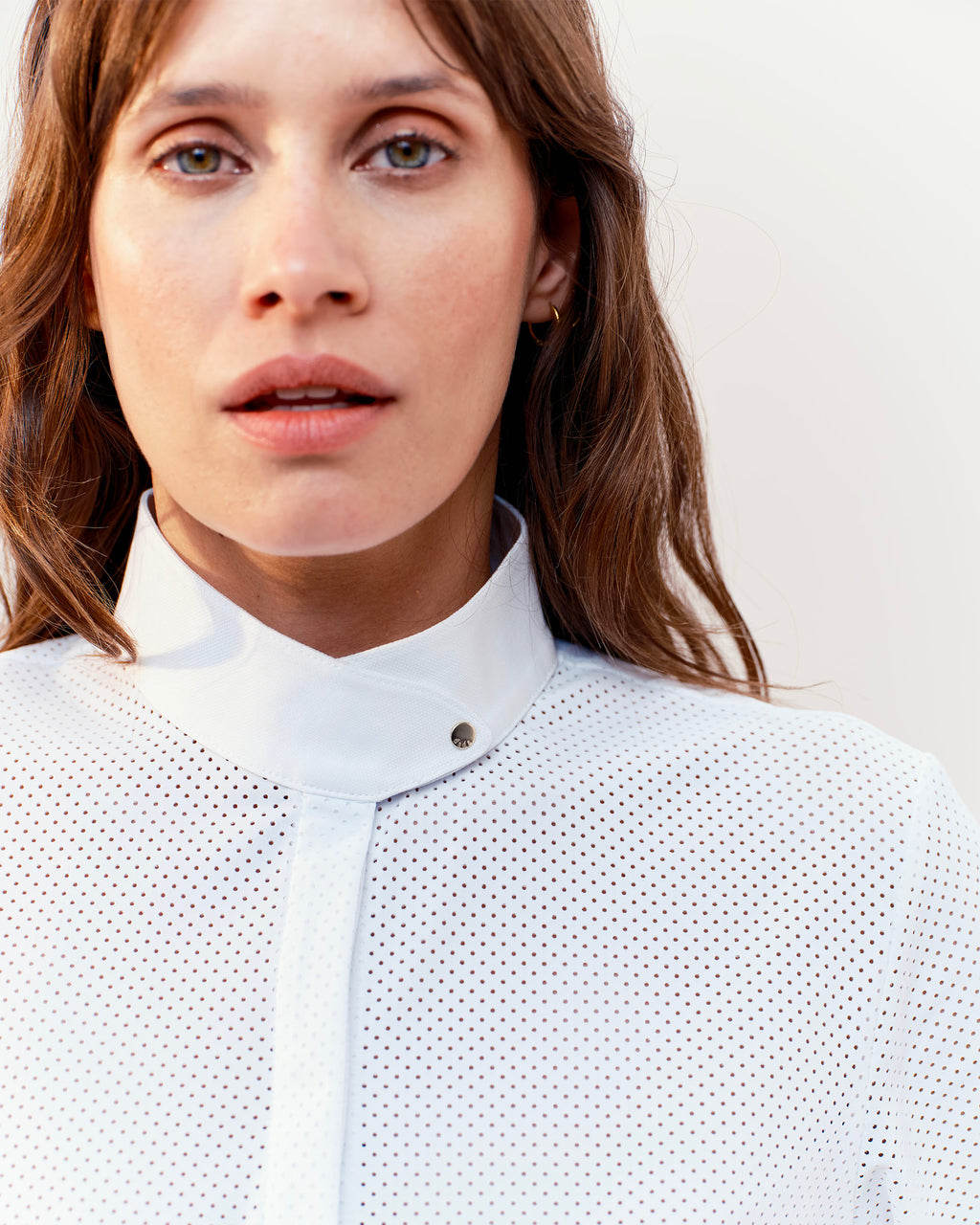 Euphoria - White Micro-Perforated Show Jumping Shirt
