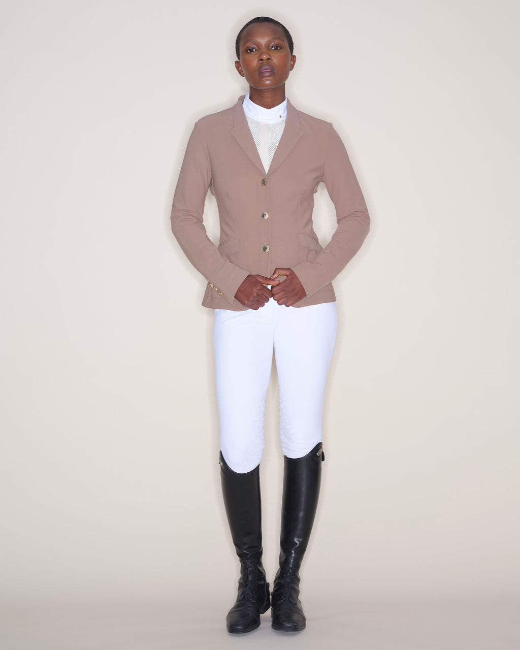 Euphoria - Chemise de concours d'équitation microperforé Craie