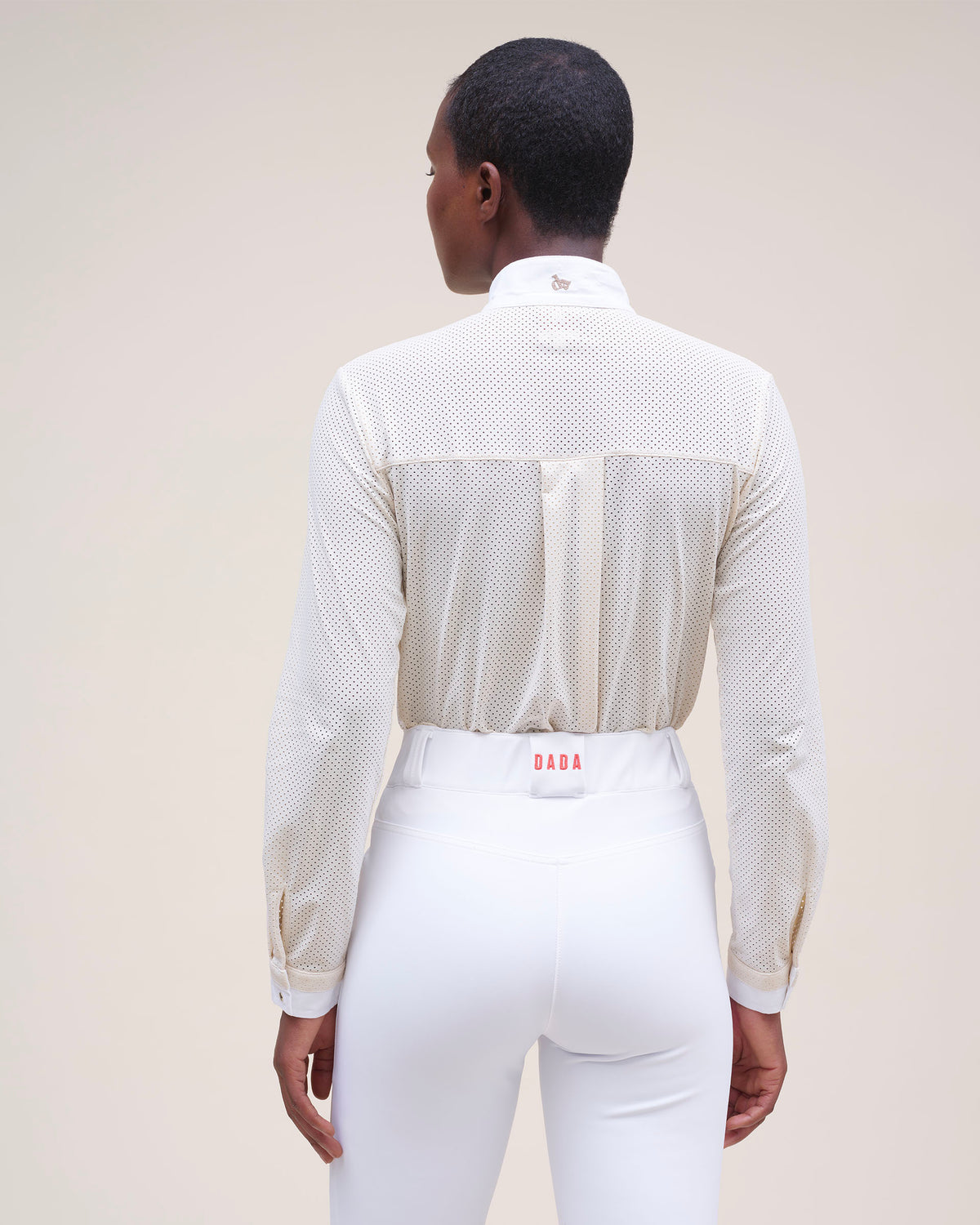 Euphoria - Chemise de concours d'équitation microperforé Craie
