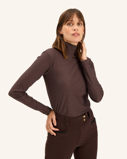Calder - T-Shirt technique perforé d'équitation col montant