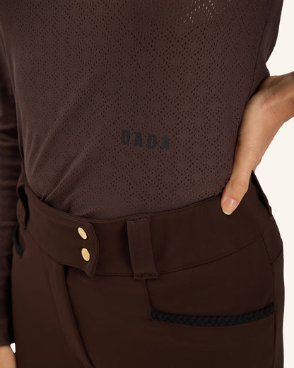 Calder - T-Shirt technique perforé d'équitation col montant