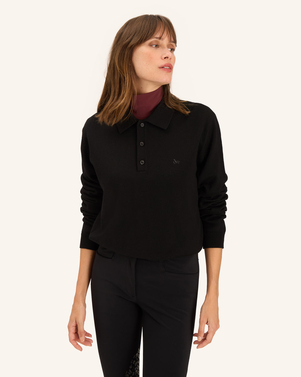 Capri - Pull polo unisexe Noir