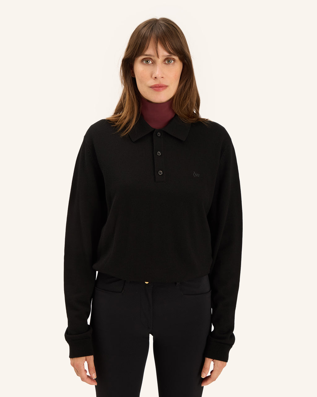 Capri - Pull polo unisexe Noir