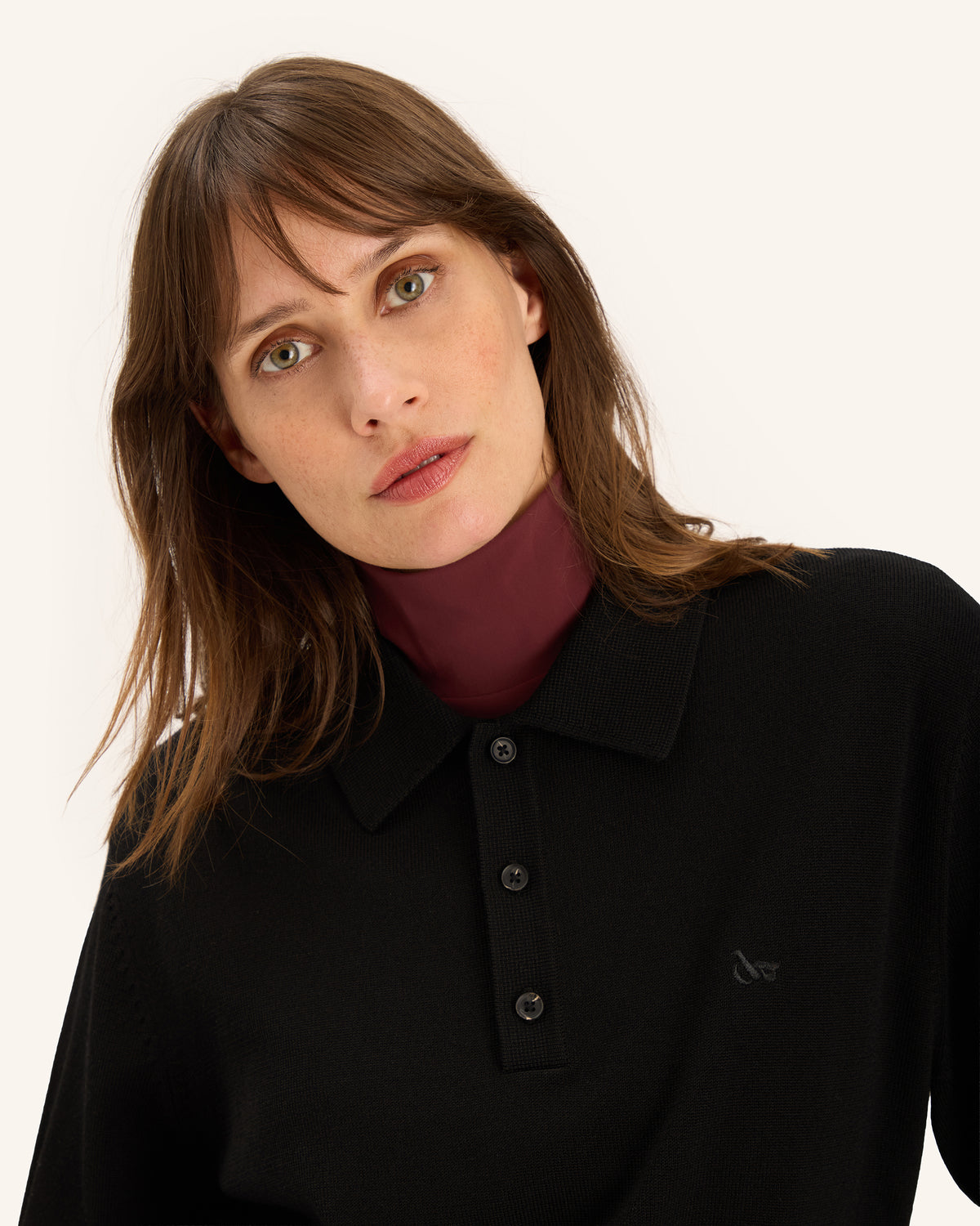 Capri - Black Unisex Polo Sweater