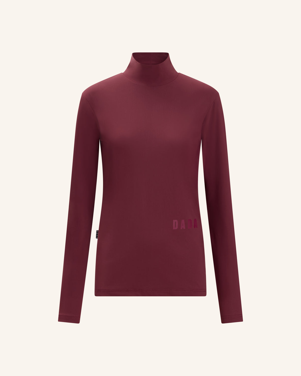 Consul - Burgundy Technical Mock-Neck Riding T-Shirt