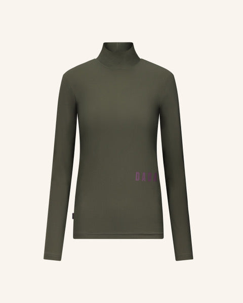 Consul - Oxide Green Technical Mock-Neck Riding T-Shirt