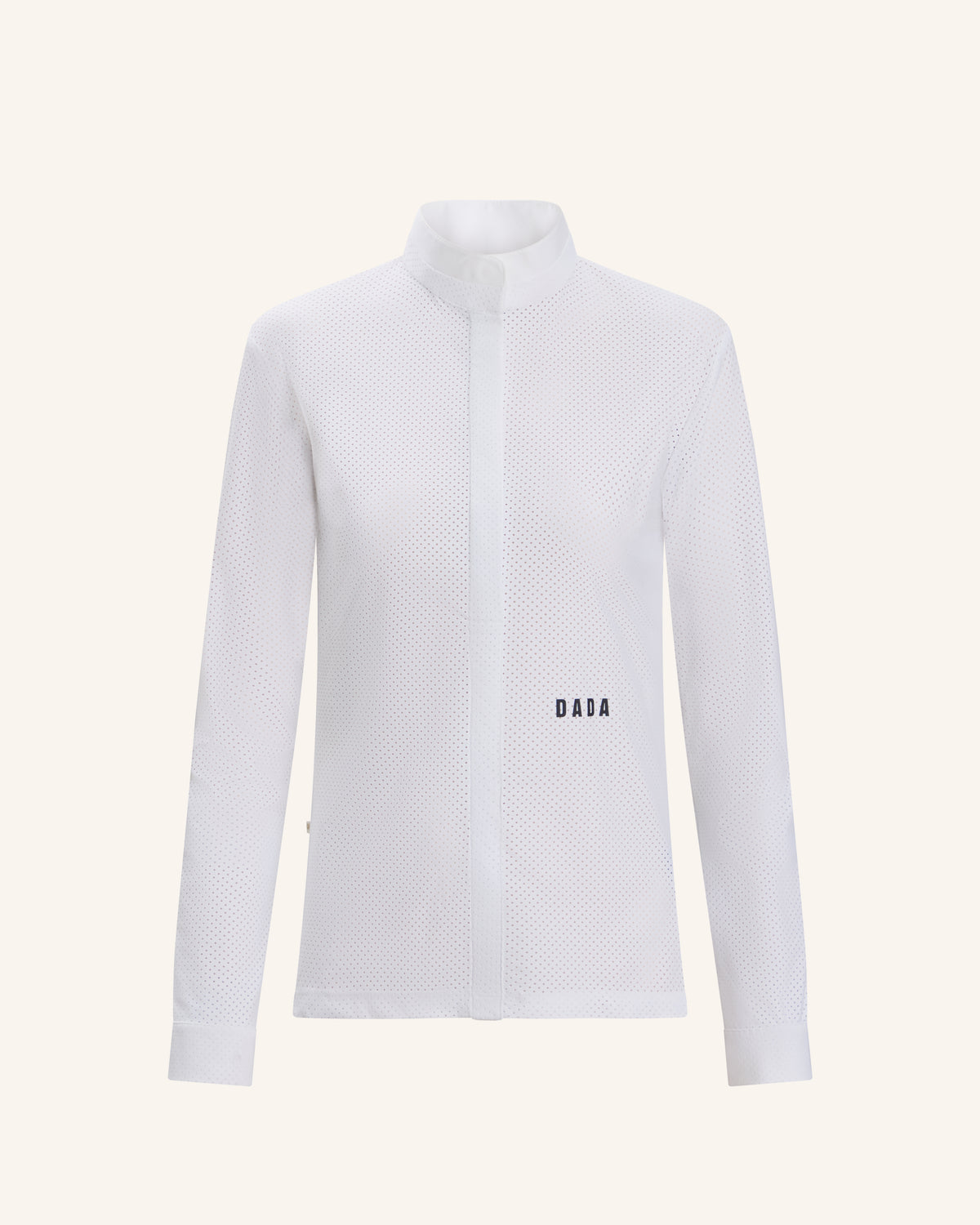 Helios ML - White Long-Sleeved Equestrian Competition Polo
