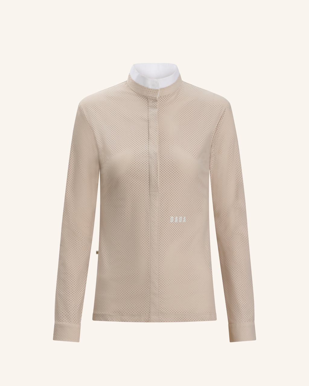 Helios ML - Latte Long-Sleeved Equestrian Competition Polo