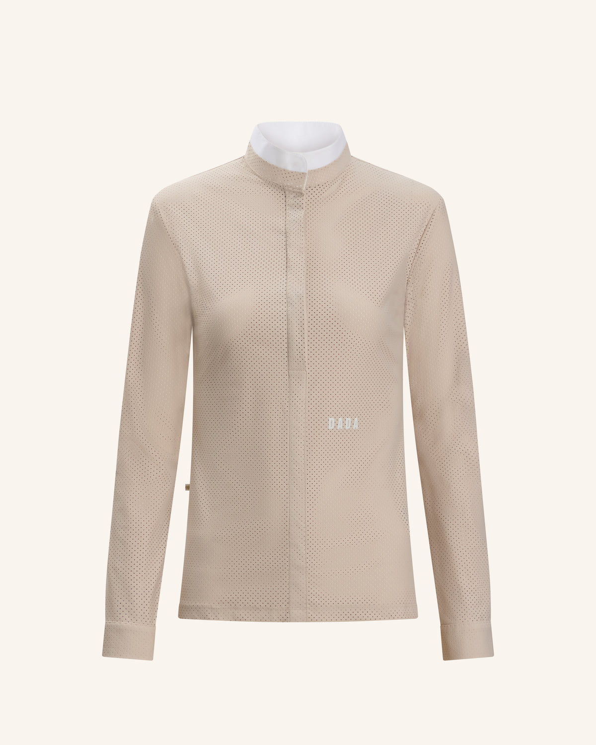 Helios ML - Latte Long-Sleeved Equestrian Competition Polo