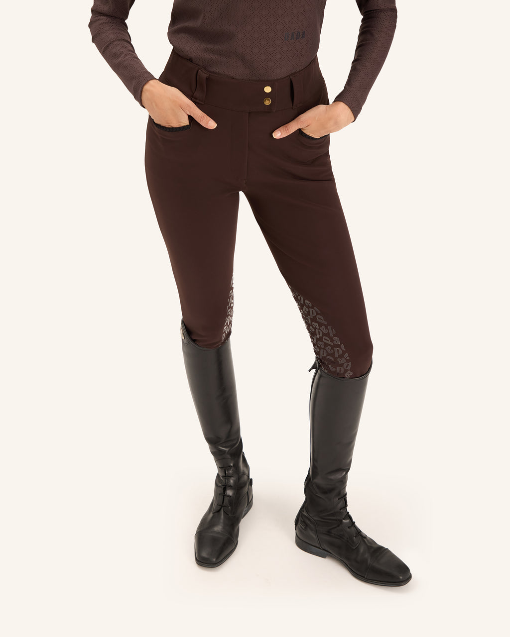 Kit New - Shaping Riding Breeches with Grip Chocolate